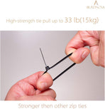 Cable Ties 100 Pcs Wraps Zip Ties Heavy Duty for Multi-Purpose(6 Inch, Black and White, 50pcs for Each)