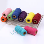 (109 Yards/1.5mm/35 Colors Optional) Cotton Baker Twine DIY Craft Macramé Natural Cotton Rope Craft Making Knitting String Rope DIY Wedding Decor Supply Christmas Wrapping(Deep Purple)