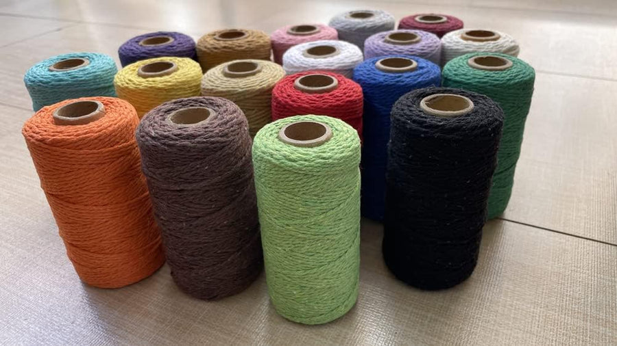 (109 Yards/1.5mm/35 Colors Optional) Cotton Baker Twine DIY Craft Macramé Natural Cotton Rope Craft Making Knitting String Rope DIY Wedding Decor Supply Christmas Wrapping(deep Green)