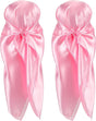 35 Inch Silky Head Scarf 2 Pcs Large Square Neck Scarf Sleeping Hair Wrapping Satin Bandana for Women
