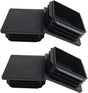 4 Pack 2'' Inch End Cap Square Tubing Black Plastic Plug,Tubing Post End Cap Suitable for Square TubeSquare Plastic Plug, Tubing Post End Cap