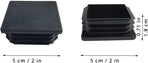 4 Pack 2'' Inch End Cap Square Tubing Black Plastic Plug,Tubing Post End Cap Suitable for Square TubeSquare Plastic Plug, Tubing Post End Cap
