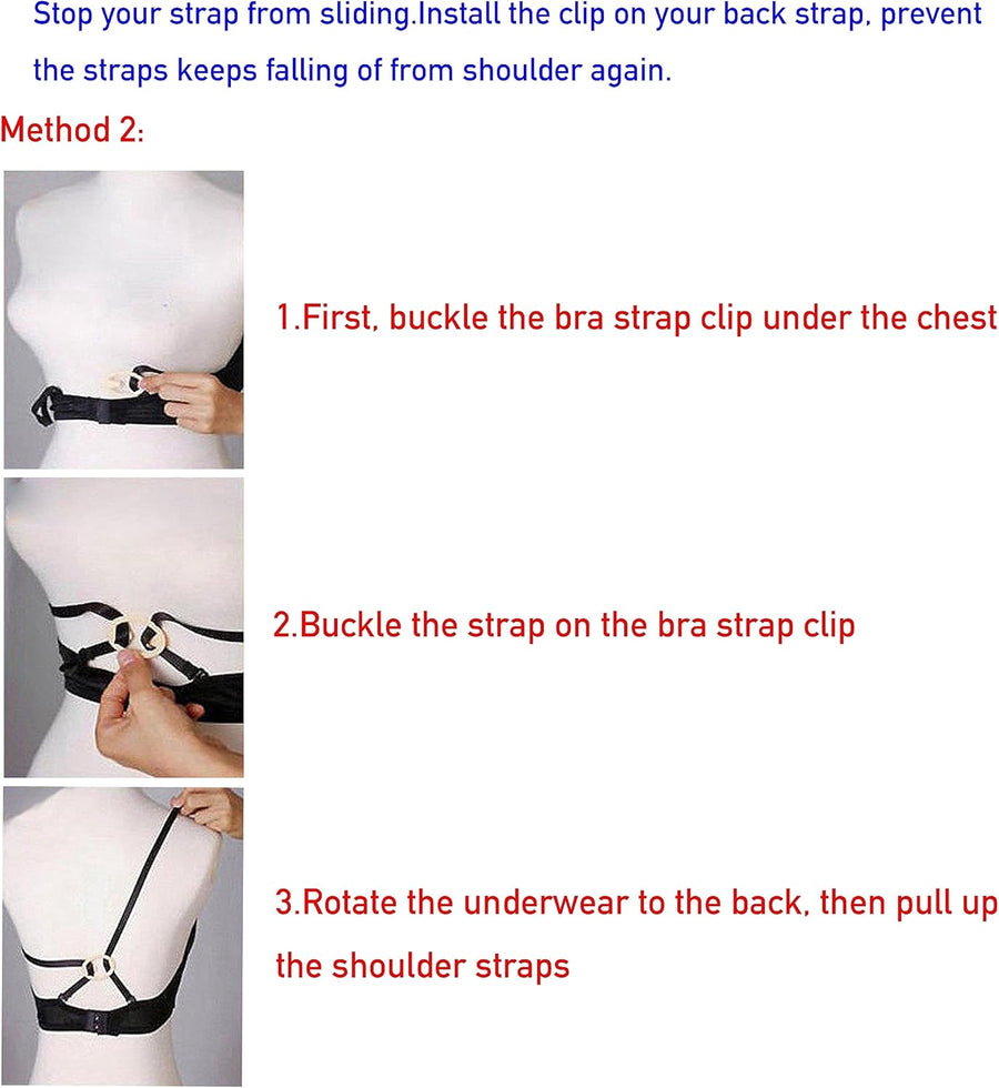 Bra Strap Clips for Racerback, Anti-Slip Buckles Conceal Straps, Racer Back Conceal Straps