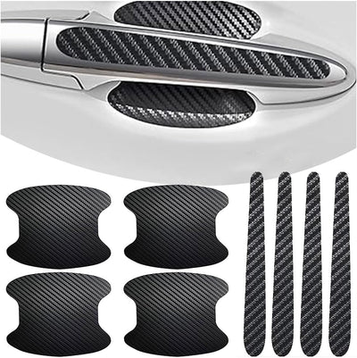 8 PCS Car Door Handle Anti-Scratches Sticker, Self-Adhesive & Non-Marking Car Door Bowl Paint Scratch Protective Films, Universal Protective Pad Sticker for Most Cars (Black)