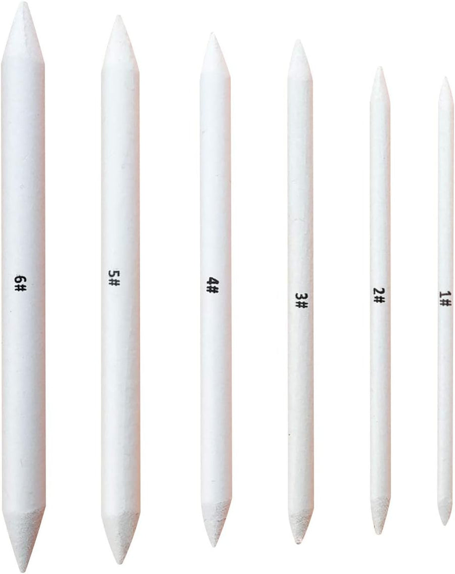 6 PCS Blending Stumps and Tortillions, Sketch Drawing Tools, Paper Art Blenders for Student Sketch Drawing
