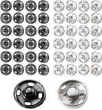 Snaps Buttons for Sewing Button Press Sewing Tools Snap Fasteners Kit for Clothes (100 Sets, 2 Colors)