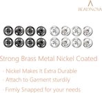 Snaps Buttons for Sewing Button Press Sewing Tools Snap Fasteners Kit for Clothes (100 Sets, 2 Colors)