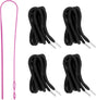 4Pcs Drawstring Cords with 1 Threader Tool, 51 Inch Replacement Drawstring for Sweatpants Jackets Swim Trunks Pants Shorts Hoodies (4 Black, 51 inches)