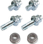 3/8" Side Post Battery Terminal Bolt,  Standard Battery Side Post Extender Stud Compatible with GM Post, 2 Different Lengths (2 Pairs W/ 2 Spacer)