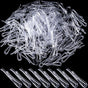 200pcs U Shape Plastic Alligator Clips with Teeth, Clear Shirt Folding Clips Clothes Pins, Fixing Clothes Pins Hold Garments for Socks Dress Pants Ties