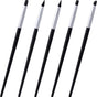 5pcs Silicone Paint Brush, Flexible Sculpting Shapers Brushes, Professional 5 Shape Tip Paint Pens DIY Tools for Painting Carving Pottery Clay Nail Art Handicraft- Black