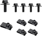 10 PCS Car Body Bolt & U-Nut Kit, Hex Screw U Nut Clip for Fender Bumper Hood Shield Panel Radiator, Universal Automotive Push Pull Metal Fastener Retainer, Car Accessories (10 PCS)