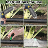 150Pcs Drip Irrigation Emitters, Micro Sprinkler Heads Misting Sprinkler Refraction Micro Sprayer Nozzles for Plants Lawn Water System (90/180/360 Degrees) - Side View