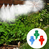 150Pcs Drip Irrigation Emitters, Micro Sprinkler Heads Misting Sprinkler Refraction Micro Sprayer Nozzles for Plants Lawn Water System (90/180/360 Degrees) - Top-Down View