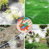 150Pcs Drip Irrigation Emitters, Micro Sprinkler Heads Misting Sprinkler Refraction Micro Sprayer Nozzles for Plants Lawn Water System (90/180/360 Degrees) - Rear View