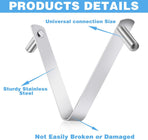 3Pcs Pool Brush Clip V-Shaped Clip, Pool Pole Clips Pool Hooks for Poles, Stainless Steel Clips Double Pin Spring Button Clip for Brushes Skimmers Pool Net Swimming Pool Spa Brush