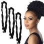3Pcs Silk Scrunchies: Adjustable Slip Black Satin Hair Ties for Thick, Curly, Natural Hair and Long Afro Ponytail Styles