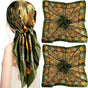 35 Inch Silky Head Scarf 2 Pcs Large Square Neck Scarf Sleeping Hair Wrapping Satin Bandana for Women