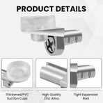 5mm Shelf Support Peg with Suction Cup, Heavy Duty Shelves Support Holders, 20pcs 1/5 Inch Shelf Pins Metal Adjustable Shelf Pegs for Kitchen Bookshelf Wardrobe Shelves Cupboard