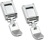 2Pcs Zipper Sewing Machine Presser Foot, Zinc Alloy Sewing Machine Foot for Most Low Shank Snap on Sewing Machines, Silver