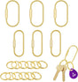 Brass Screw Lock Keychain Holder, 3 Sizes Key Ring Gold Carabiner Clip for Hanging Crafts and Various Keys