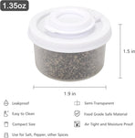 Salt and Pepper Shakers, Mini Salt Shaker to go Moisture Proof Salt Pepper Shakers Spice Container Dispenser for Camping Picnic Lunch Boxes Travel Kitchen