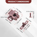 8 Pcs Cabinet Latch Double Roller Catch, Catch Hardware for Cupboard Closet Cabinet Door Latches and Catches, Cold Rolled Steel Cabinet Latches with Spear Strike, Red Bronze