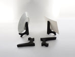 Black 4" Wood-Like Plastic Easels Plate Display Stands Picture Frame Stand Holder-Set of 4