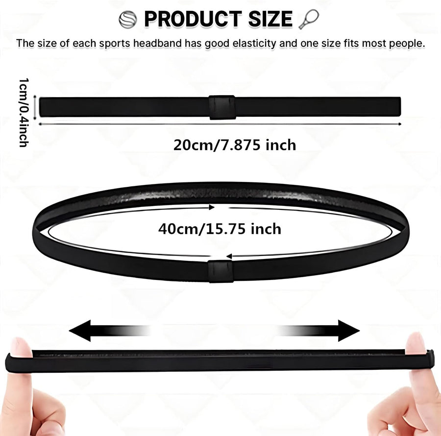 4 Pack Sports Headbands for Women Elastic Non-Slip Absorb Sweat 4 Colors