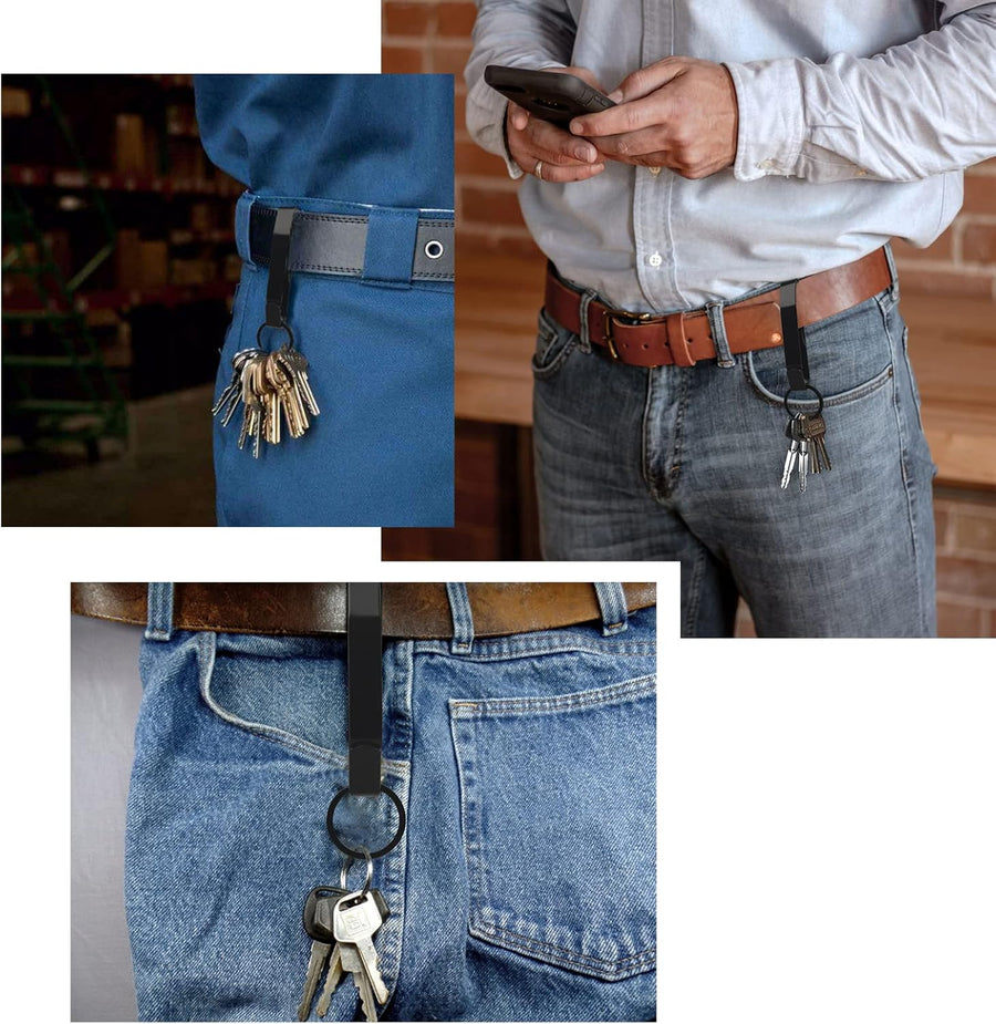 Key Holder for Duty Belt, Stainless Steel Key Clips with Tactical Keyrings for Police, Law Enforcement, Firefighters