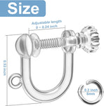 40pcs Screw Back Earring Converter with Jump Rings – Convert Dangle Earrings for Non-Pierced Ears, Such as Those with Fishhook or Kidney Hook Findings, Painless & Hypoallergenic Resin U‑Type Earrings