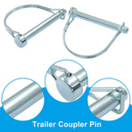 2 Pack Trailer Coupler Pin, Zinc Plated Carbon Steel Locking Pin, 5/16" x 2.75" Medium Hitch Pin for Trailers/Garden