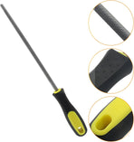 8 Inch Round File, Carbon Steel Rat Tail Metal File Tool Sharpener for Professionals/Wood/DIY Enthusiasts