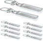 10 PCS Silver Luggage Zipper Pull Replacement, Detachable Metal Zipper Pull Tab Repair Kit for Clothing Jacket Coat Jeans Luggage Suitcase Purse Handbag