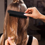 3 Pieces Hair Styling Comb Set for Women's Back Combing - Teasing/Fluffy Brush, Rat Tail Comb, and Triple Combing Comb (Black)