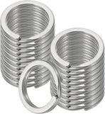 20pcs Split Keychain Rings, 15mm Round Flat Keyrings Stainless Steel Open Key Chain Ring Dog Tag Rings for DIY Keychain Craft Lanyard, 1.5mm Thick, Silver