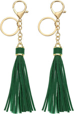 Leather Keychain Tassels, Women Tassel Bag Charm with Lobster Clasp Key Ring for Handbag Purse