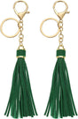 Leather Keychain Tassels, Women Tassel Bag Charm with Lobster Clasp Key Ring for Handbag Purse