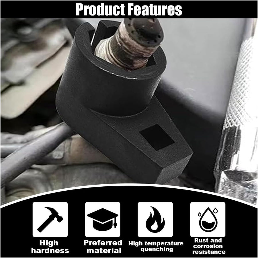 Car Offset Oxygen Sensor Socket, 3/8-Inch Drive, 7/8-Inch (22mm), Side Wire Gate Accesses Sensor for Protect Wire from Damage, Universal Car Accessories for Most Cars (3/8)
