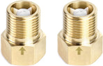 2Pcs Brass One-way Check Valve, 1/2" Female to 1/2" Male Thread of Backflow Preventer