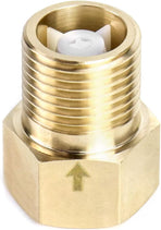 2Pcs Brass One-way Check Valve, 1/2" Female to 1/2" Male Thread of Backflow Preventer