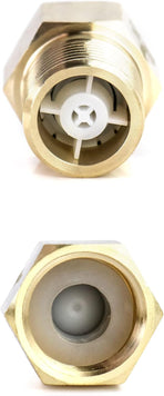 2Pcs Brass One-way Check Valve, 1/2" Female to 1/2" Male Thread of Backflow Preventer