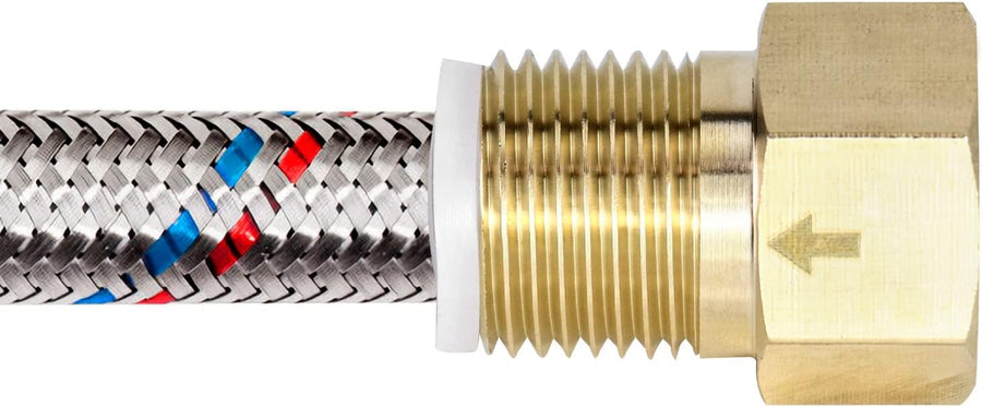 2Pcs Brass One-way Check Valve, 1/2" Female to 1/2" Male Thread of Backflow Preventer