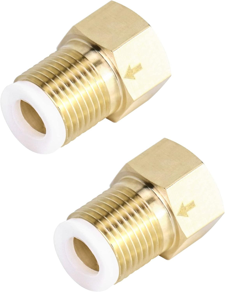 2Pcs Brass One-way Check Valve, 1/2" Female to 1/2" Male Thread of Backflow Preventer
