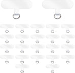 24 Pieces Phone Tether Tab, Clear Cell Phones Lanyard Pads Universal Phone Charm Holder Transparent Lanyard Patch Strap Replacement Part for Most Smartphones, No Adhesive