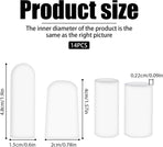 14 Pcs Silicone Finger Protectors, Waterproof Gel Thumb Small Finger Cot Protectors Stall Fingers Covers Shields Provide Relief for Fingers Cracking, Writing, Wounds (2 Size, White)