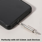 3.5 mm Male to Male Audio Cable Connector, 4 Pack 1/8" Audio Jack Stereo Jack Adapter Metal Silver Headphone Jacks Coupler Connector for Smartphones, Mic