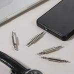 3.5 mm Male to Male Audio Cable Connector, 4 Pack 1/8" Audio Jack Stereo Jack Adapter Metal Silver Headphone Jacks Coupler Connector for Smartphones, Mic