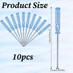 10 Pcs Mini Phillips Screwdriver, 2.5 mm Cross Head Precision Screwdriver Set with Non-Slip Blue Clear Handle 4.9" Total Length Small Screwdrivers for Watch Laptop Eyeglass Small Appliances Repair