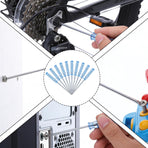 10 Pcs Mini Phillips Screwdriver, 2.5 mm Cross Head Precision Screwdriver Set with Non-Slip Blue Clear Handle 4.9" Total Length Small Screwdrivers for Watch Laptop Eyeglass Small Appliances Repair